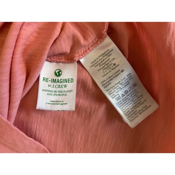 J.CREW Girlfriend Tee XL Women Large Pink T-Shirt 100% Cotton Casual Comfort - Picture 5 of 7